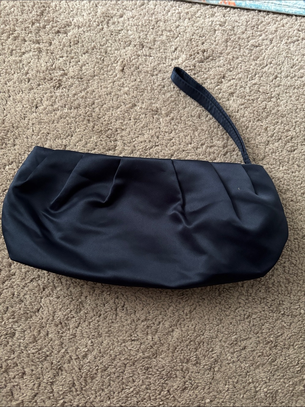 Estee Lauder navy blue Pleated Wristlet Clutch